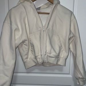 Aritzia COZY FLEECE BOYFRIEND BOXY ZIP UP HOODIE